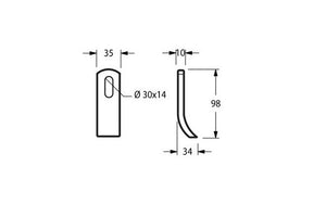 Coltello zappator 62000425 35x10