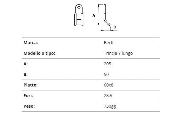 Coltello Berti trincia y lungo