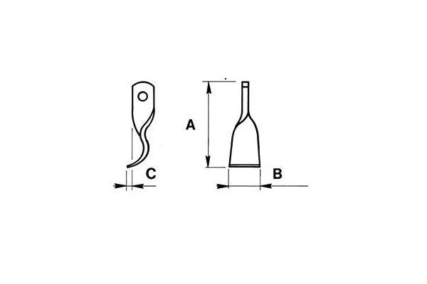 Coltello bruni 1/2 giro 40x10 t.v.