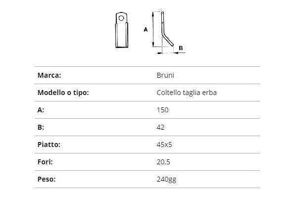 Coltello bruni tagliaerba ex92