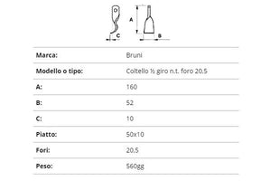 Coltello bruni 1/2 giro n.t. f.20,5