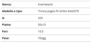 Coltello Kverneland trincia paglia