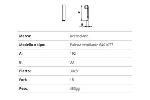 Coltello Kverneland ventilante 30x8/192