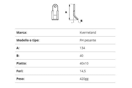 Coltello Kverneland fh pesante