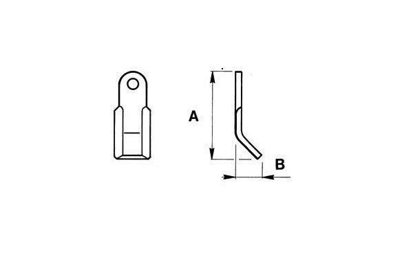 Coltello Maschio trincia y 45x8