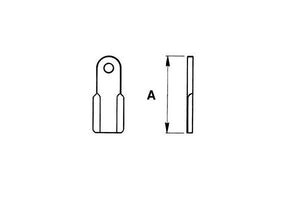 Coltello Maschio trincia dritto 45x8