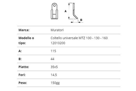 Coltello muratori univers12010200