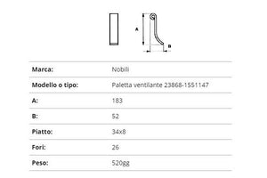 Coltello nobili ventilante 34x8/183