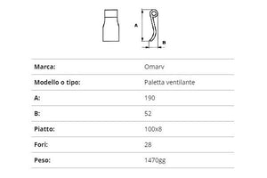 Coltello omarv spatola foro 28