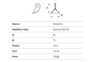 Coltello palladino spatola 70x3