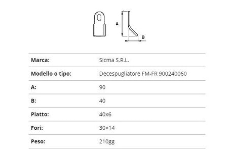 Coltello sicma decespugl.900240060