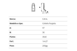 Coltello s.m.a. forgiato
