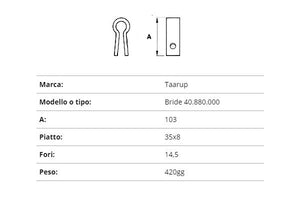 Coltello taarup bride 35x8 40.880