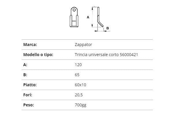 Coltello zappator trincia universale corto