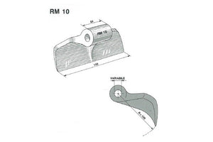 Mazza trinciasarmenti rm10 - foro 16.5