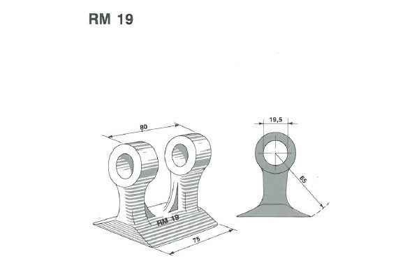 Mazza trinciasarmenti rm19 bomford - f.19,5
