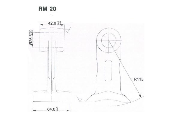 Mazza trinciasarmenti rm20 ferri - f.25,5