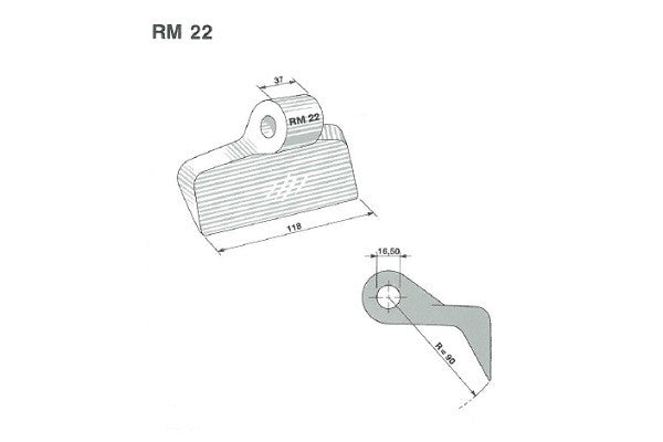 Mazza trinciasarmenti rm22 rmc - f.16,5