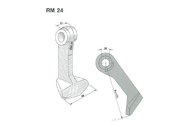 Mazza trinciasarmenti rm24 nobili - f.26