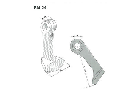 Mazza trinciasarmenti rm24 nobili - f.26