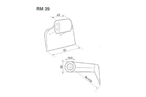 Mazza trinciasarmenti rm39 falc mini cobra - f.16,5