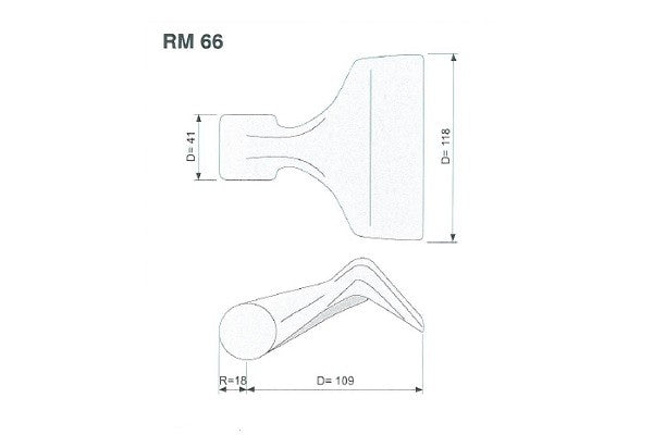 Mazza trinciasarmenti rm66 Kverneland - f.16,5