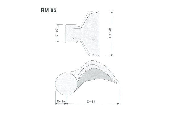 Mazza trinciasarmenti rm85 Maschio - f.20,5