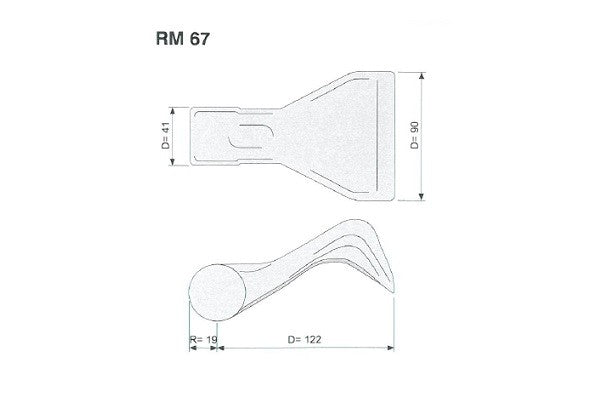 Mazza trinciasarmenti rm67 lagarde - f.18,5