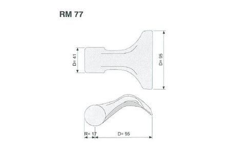 Mazza trinciasarmenti rm77 sicma - f.16,5