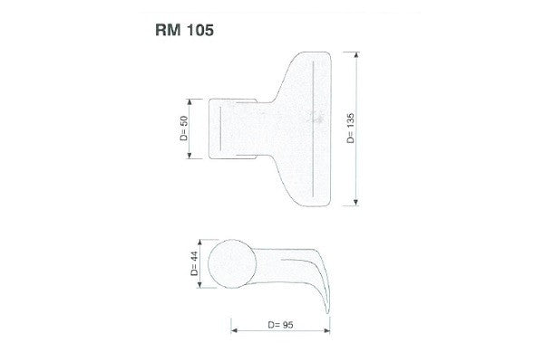 Mazza trinciasarmenti rme105 Berti - f.19,5
