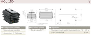 Sedile compact con molleggio meccanico stretto con cintura