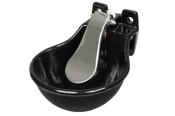 Abbeveratoio nero con linguetta in inox