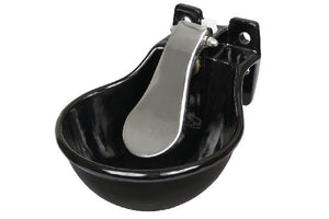 Abbeveratoio nero con linguetta in inox