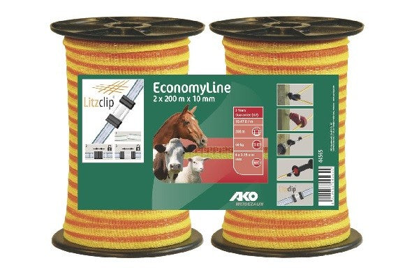 Nastro per recinzione economy line 2x200 mt, 4x0,16 - 20 mm