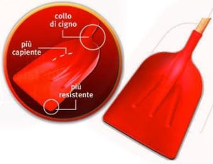 Pala fiberglass rossa manicata grande