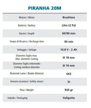 Forbici potatura piranha 20m