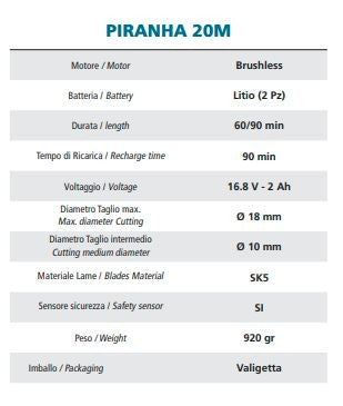 Forbici potatura piranha 20m