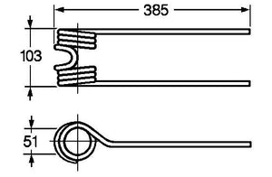 Dente per girello pottinger