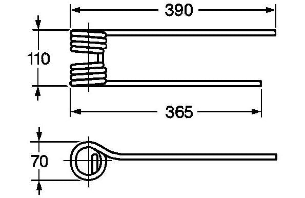 Dente per girello kuhn SX
