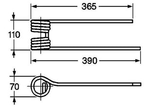 Dente per girello kuhn DX