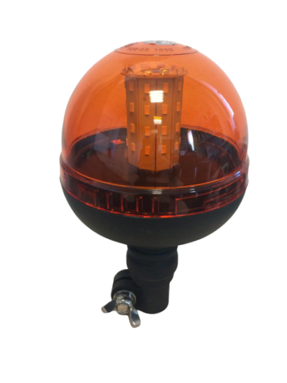 Lampada rotante a LED tonda, ad asta flex, 12/24V Movit