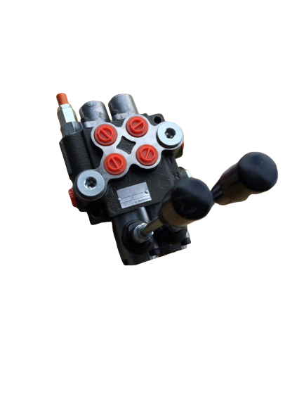 Distributore idraulico p40 3/8, 2 leve - 1 leva s.e. + 1 leva d.e.