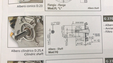 Motore g270f hp9 cilindrico