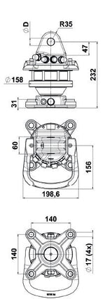 Rotore idraulico fr 35 flangiato