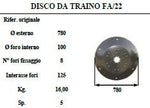 Disco da traino fahr km22 - kuhn 165