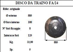 Disco da traino fahr km 24 - kuhn 185