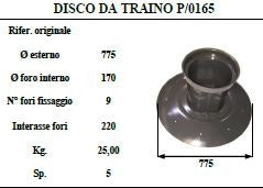 Disco da traino p.z 165 con tamburo