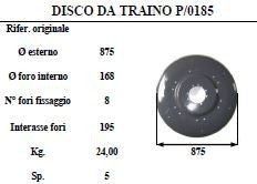 Disco da traino PZ 185