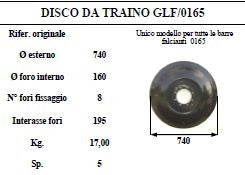 Disco da traino galfre' 165