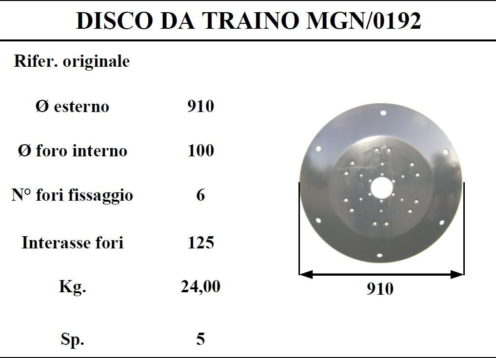 Disco traino marangon 192 d910